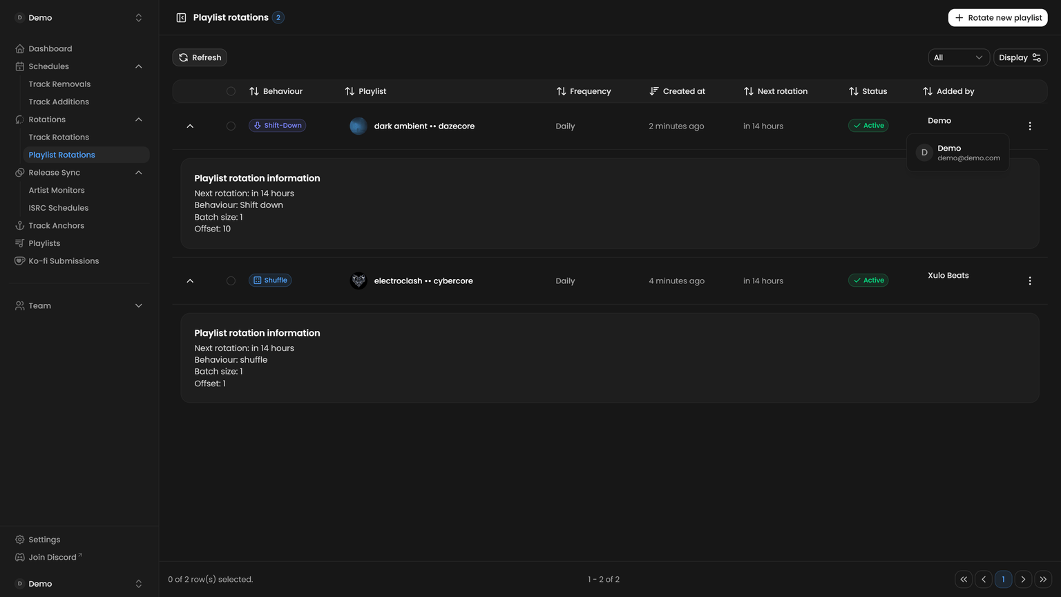 TrackRotate- Playlist Rotations