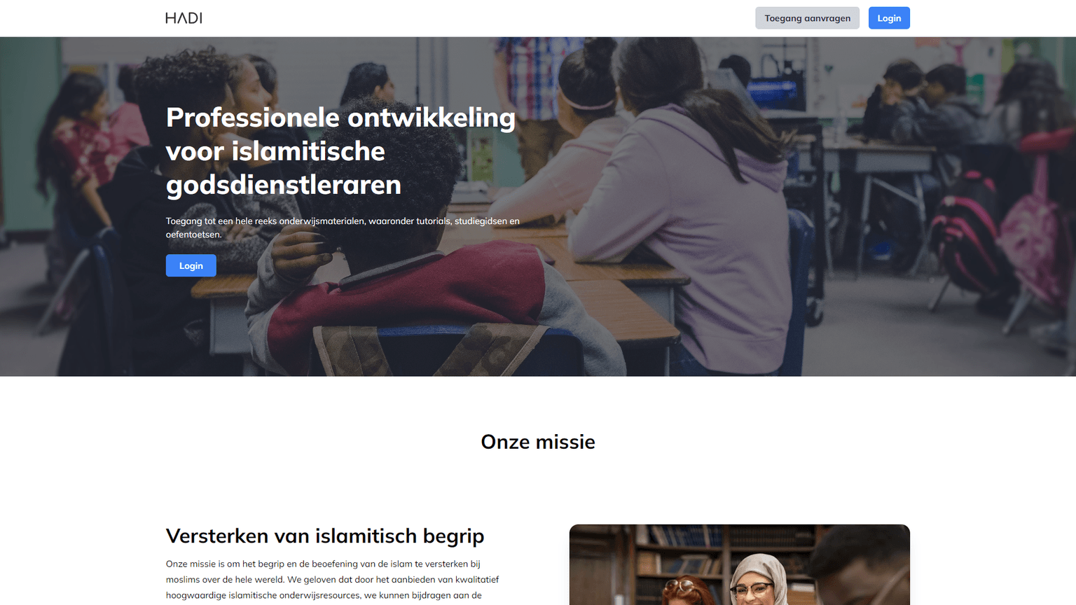HADI - Edu Platform Homepage