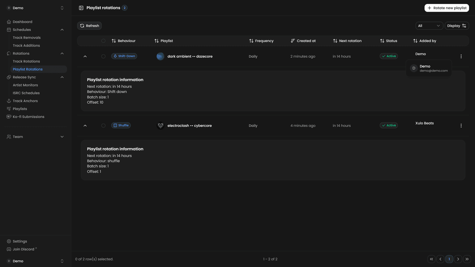 TrackRotate- Playlist Rotations
